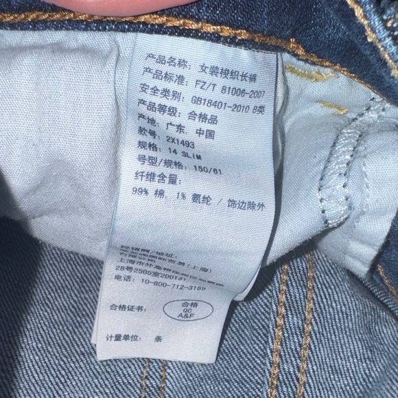 Abercrombie Girls Dark Blue Denim Skinny Jeans size 14 slim girls - Picture 9 of 10